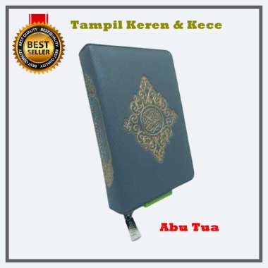 Al Quran Saku Mubarak/Al Quran Saku Resleting/Al Quran Mini Abu Tua