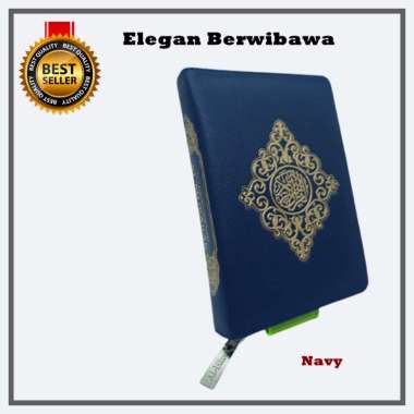 Al Quran Saku Mubarak/Al Quran Saku Resleting/Al Quran Mini Navy