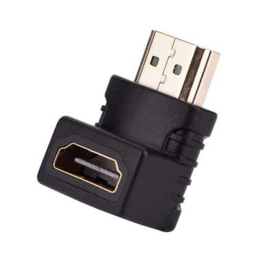 HDMI Male to Female Connector L Adapter Konektor HITAM
