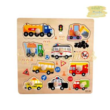 PUZZLE KAYU KNOB MOBIL