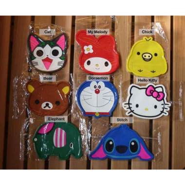 HX068A Tatakan gelas silikon motif kartun cartoon silicone pad coaster Elephant