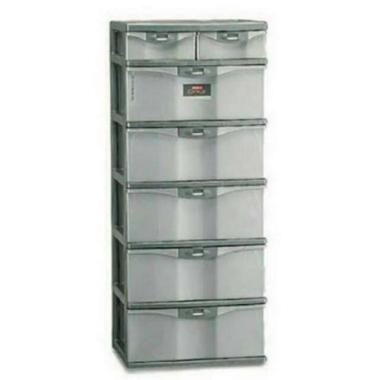 PALEM LEMARI LACI PLASTIK LION STAR EXCEL SM ABU ABU 5 SUSUN ABU