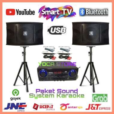 Paket Sound System Super Karaoke Speaker 10 inch Mic kabel