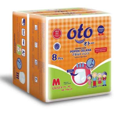 Promo Harga OTO Adult Diapers Pants M8 8 pcs - Blibli