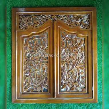 Pigura Cermin Rias Ukiran Krepyak Kayu Jati Frame Bingkai Hias Ukir