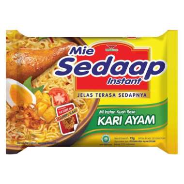 Promo Harga Sedaap Mie Kuah Kari Ayam 72 gr - Blibli