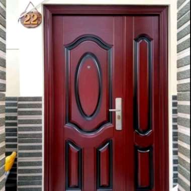 Pintu Baja Fortress Utama Rumah 120 Coklat