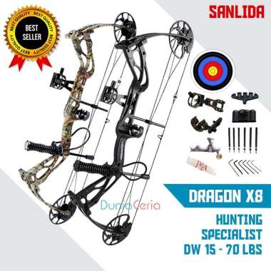 Fullset Busur Panah Sanlida Dragon X8 Compound Bow