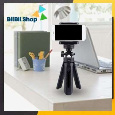 Tripod Mini Smartphone Holder Clamp Vlog Zoom Meeting - Black