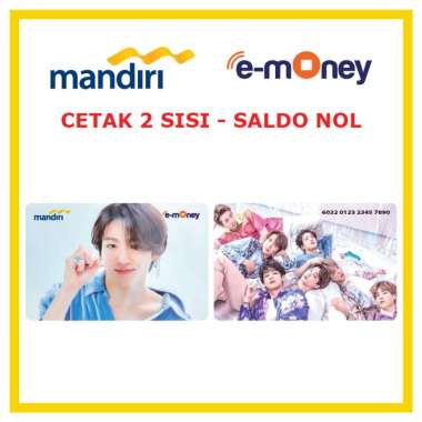 Kartu MANDIRI E-MONEY BTS Jungkook 5 Kpop etoll Custom Emoney [ SALDO NOL / 2 SISI ]