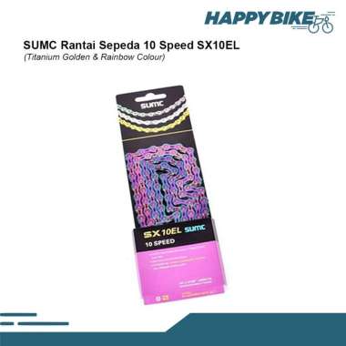 Rantai Sepeda Warna Pelangi SUMC Rainbow Bicycle Ring 9 10 11 12 EL Speed MTB Road Bike Sepeda Lipat