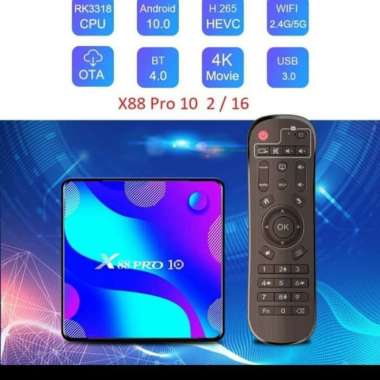 Android Tv Box X88 Pro 10 RAM 2GB ROM 16GB RK3318 New Android 10