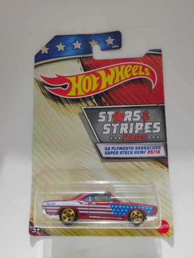HotWheels Stars Stripes '68 PLYMOUTH BARRACUDA SUPER STOCK HEMI