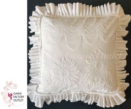 Sarung Bantal Kursi Polos Uk40x40cm kode 1215 Putih Matahari