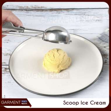 Sendok Scoop Ice Cream Stainless Steel Alat Skop Es Krim Bulat Besar 6 CM NO BUBBLEWRAP