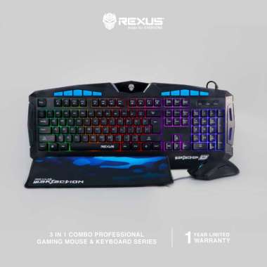 Rexus Keyboard Mouse Warfaction VR1 Combo