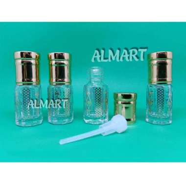 botol tola printing 3ml gold parfum oles stik antik (per 1 pc)