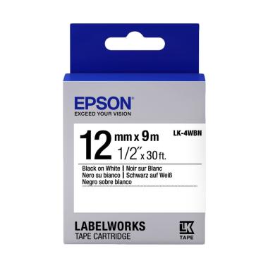 Jual Epson Label Works Black on White Label Tape Cartridge ...