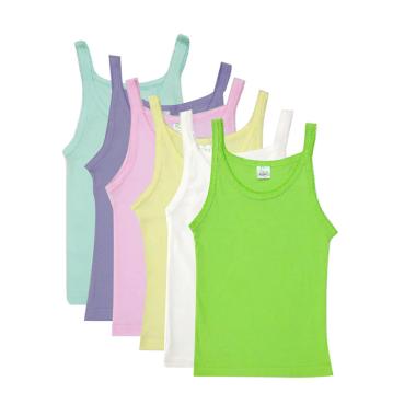 Finy Girls Super Value Pack Singlet Anak Perempuan - Multicolor [6 pcs]