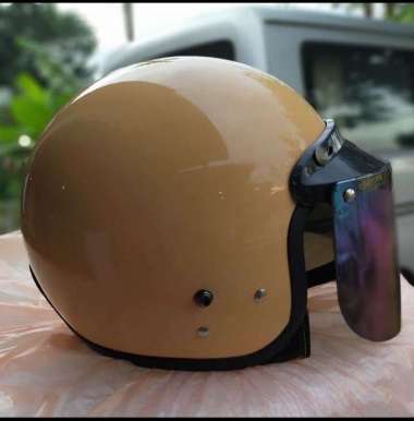 Helm retro Clasic Bogo model cargloss kuning pastel