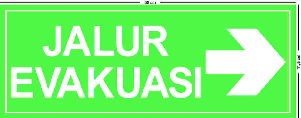 Sticker Vinyl 'JALUR EVAKUASI'