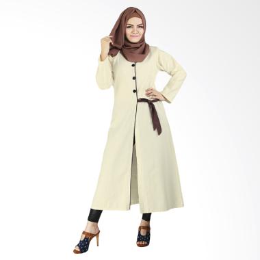 Raindoz Katun Gamis Wanita - Cream