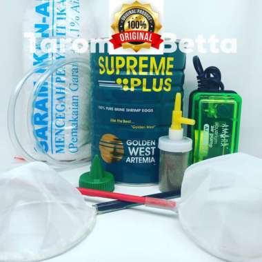 Paket Kultur Artemia Terlengkap Supreme Plus 10 Gram Aerator 1 lubang