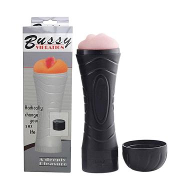 Bussy Flashlight Vibrator Center Cup Alat Bantu Sex Pria