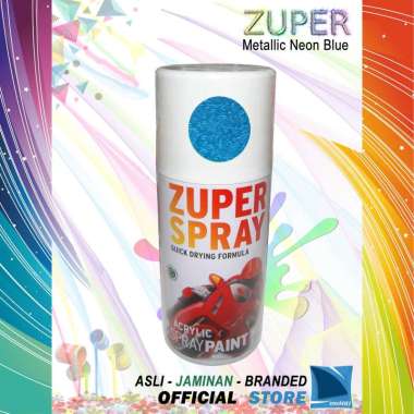 Cat Semprot Warna Biru Neon Metalik 300 cc - Metallic Neon Blue Spray Paint ZUPER