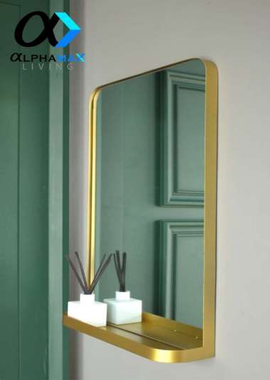 ALPHAMAX Living Cermin Kaca Copenhagen Oblong Mirror with tray