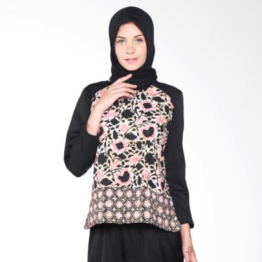 Rauza Rauza Shania Basic Blus Atasan Muslim Wanita - White Black