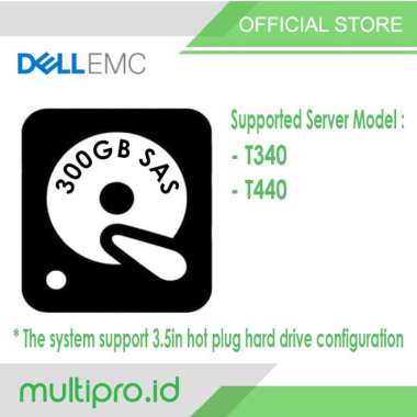 Harddisk DELL 300GB SAS 2.5in Hot-plug HDD for Tower Server