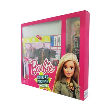 Mattel Barbie Deluxe Fashion Combo with Black Dress Doll Mainan Anak