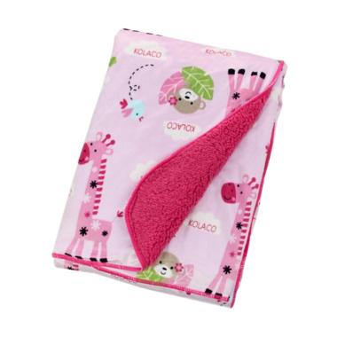 Just To You Kolaco Double Fleece Giraffe Selimut Bayi - Pink