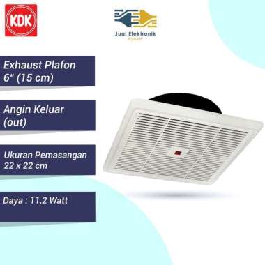 Exhaust Fan Plafon Hexos Ceiling 6" inch KDK - 15TGQ