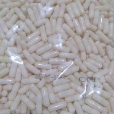 Cangkang Kapsul Kosong uk 0 ukuran nol isi 500 putih susu exp 2026