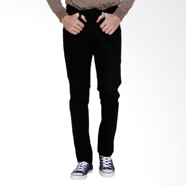 Oliveinch Slim Tapered Basic Long Chino Pants - Black