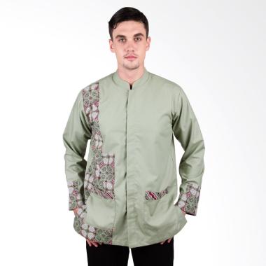 Arya Putra Batik Koko Atasan Pria - Green KKO-004-LG