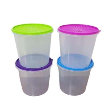 (1lusin) Toples Plastik bulat 5 Liter Polos MULTICOLOR