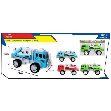 Truk Compactor Sampah OPP / Mainan Truk Konstruksi / AK09