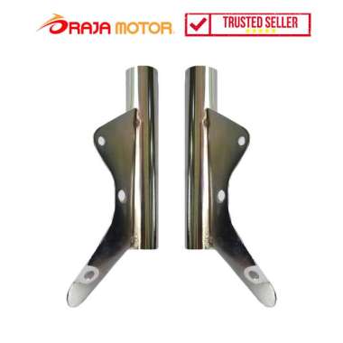 Raja Motor Kupingan Lampu dengn Dudukan Plat Nomor Honda CB - Chrome Chrome