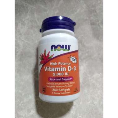 Now Foods Vitamin D3 25 mcg 2000 IU 240 Softgels 1000IU D-3
