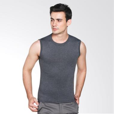 VM Kaos Singlet Pakaian Dalam Pria - Abu Tua [ Size M to XL ]