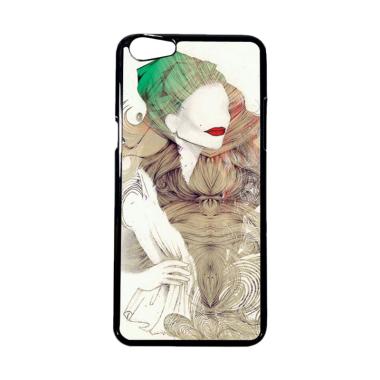 HEAVENCASE Motif Girl Cewe Cewek 08 Hardcase Casing for OPPO F3 - Hitam