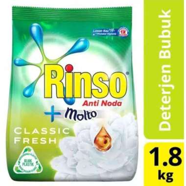 Rinso anti noda molto 1.8 kg classic fresh / Rinso 1,8 kg / Rinso anti noda molto 1,8 kg Hijau