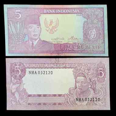 Uang Kuno Indonesia 5 Rupiah Soekarno