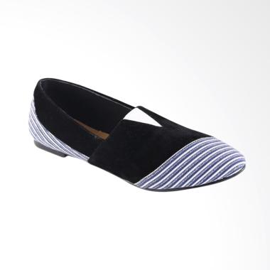 Garsel L548 Fashionable Casual Synthetic Loafer Shoes Wanita - Black