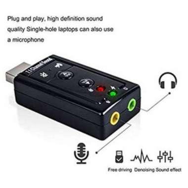 USB SOUND CARD ADAPTER FOR PC LAPTOP COMPUTER 7.1