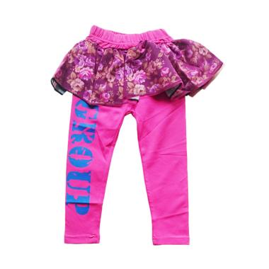 B2W2 Kids Wear Flower Rok Tutu Legging Anak - Fushia Pink