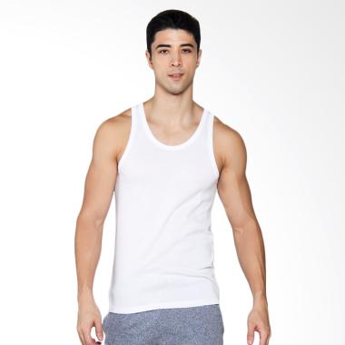 Pierre Cardin Underwear Singlet Pakaian Dalam Pria - White [PC5221]